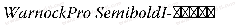 WarnockPro SemiboldI字体转换